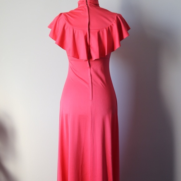 Vintage Edwardian style coral maxi dress - Picture 8 of 8